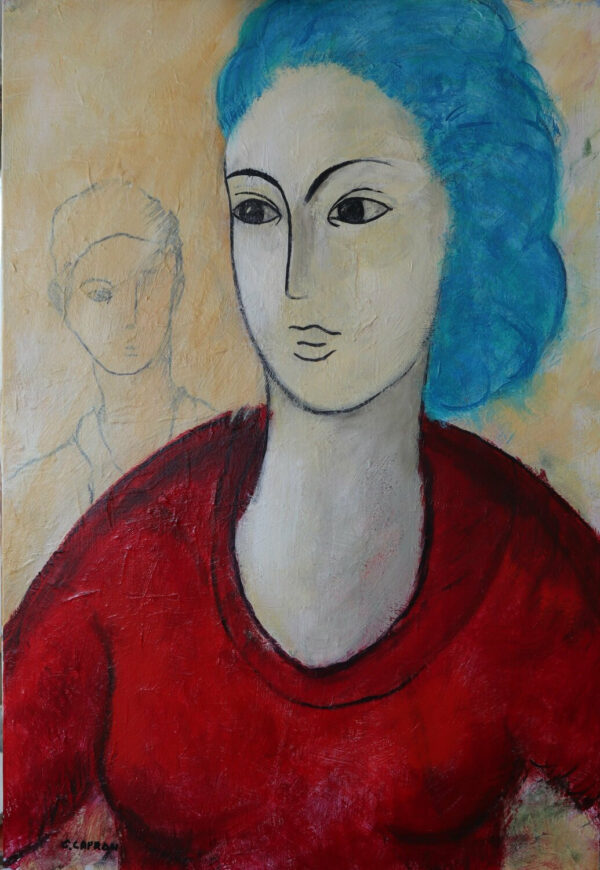 La fille aux cheveux bleus